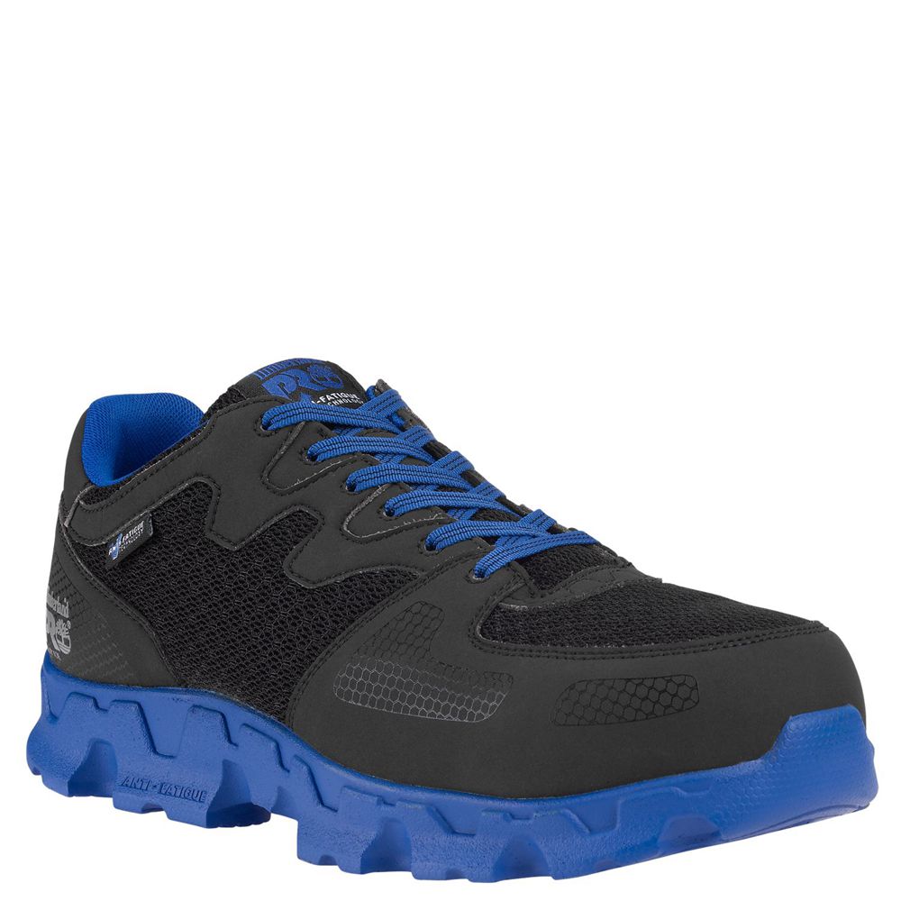 Zapatos De Seguridad Timberland Hombre Pro® Powertrain Alloy Toe Esd Negras/Azules - Chile UKE-31927